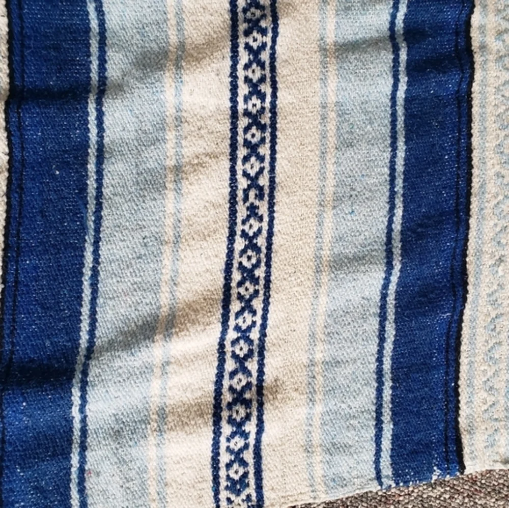 Vintage Blue and White Blanket‎